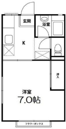 コーポウテナの物件間取画像